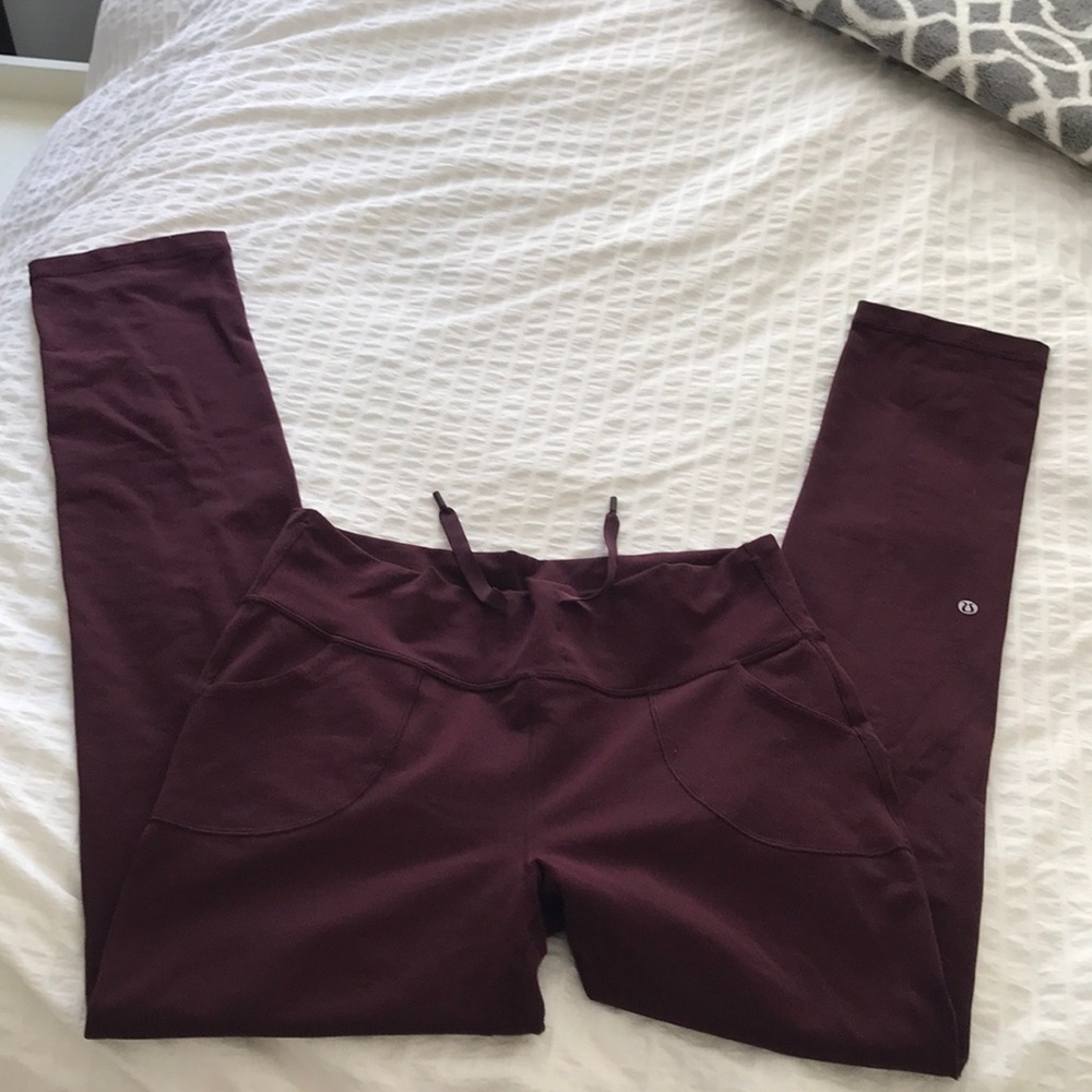 Lululemon Maroon Straight Leg Leggings
